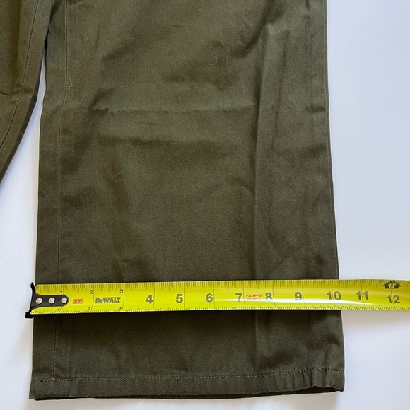 O.N.S. ONS One Nice Shop Cropped Pants Cotton Green Size Large - Picture 7 of 9